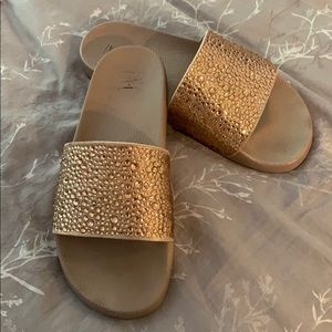 INC Rose Gold Slides